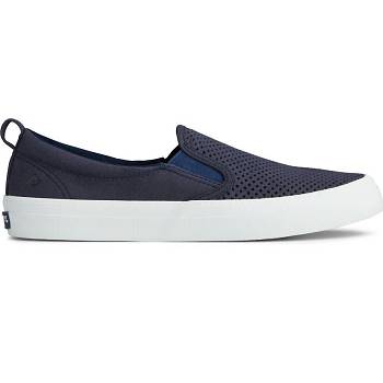 Sperry Crest Twin Gore Perforated Tmavomodre - Damske Slip On